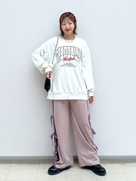 「アイテム（スウェット）」を使った、いそまるさん（レディース・168cm・20代）の秋コーディネート