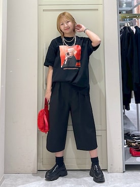 「LOWRYS FARM（ローリーズファーム）のステンレスロングネックレス　605355（ネックレス、シルバー系）」を使った、いそまるさん（レディース・168cm）の春コーディネート