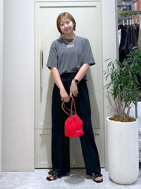 「アイテム（アクセサリー、ブルー系）」を使った、いそまるさん（レディース・168cm）の夏コーディネート