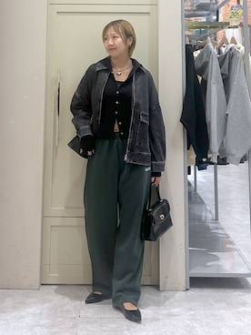 「アイテム（デニムジャケット）」を使った、いそまるさん（レディース・168cm・20代）の秋コーディネート