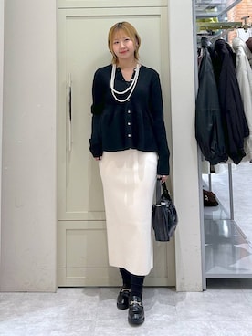 「体型カバー」｜「アイテム（アクセサリー）」を使った、いそまるさん（レディース・168cm）の冬コーディネート