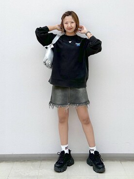 「アイテム（スウェット）」を使った、いそまるさん（レディース・168cm・20代）の夏コーディネート