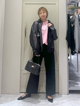 「LOWRYS FARM（ローリーズファーム）のパールタレンネックレス　249411（ネックレス）」を使った、いそまるさん（レディース・168cm・20代）の秋コーディネート