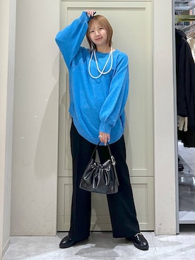 「アイテム（ネックレス、ベージュ系）」を使った、いそまるさん（レディース・168cm）の冬コーディネート