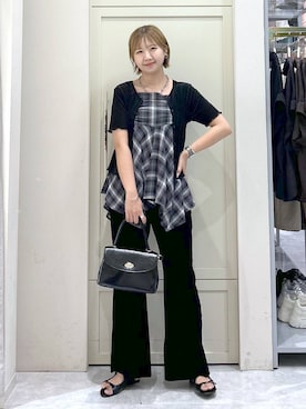 「アイテム（カーディガン/ボレロ）」を使った、いそまるさん（レディース・168cm・20代）の夏コーディネート