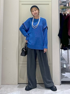 「アイテム（ニットキャップ/ビーニー）」を使った、いそまるさん（レディース・168cm・20代）の秋コーディネート
