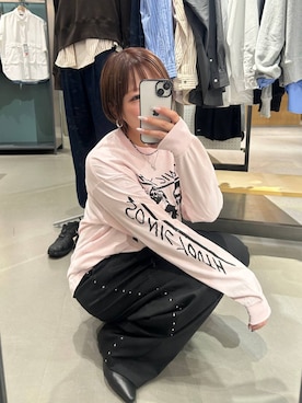 「LOWRYS FARM（ローリーズファーム）のポインテッドシューズ　1049430（パンプス、ブラック系）」を使った、いそまるさん（レディース・168cm）の秋コーディネート