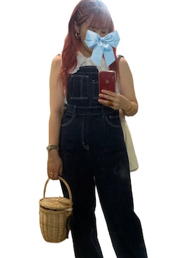 「アイテム（サロペット/オーバーオール）」を使った、kanaminさん（レディース・151cm）の夏コーディネート