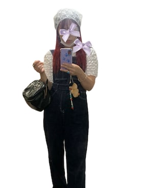 「アイテム（サロペット/オーバーオール、ブルー系）」を使った、kanaminさん（レディース・151cm）の夏コーディネート
