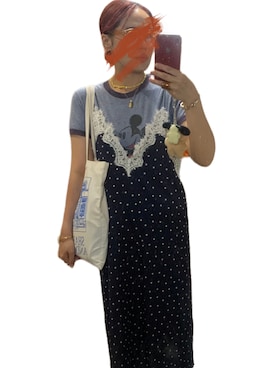 「アイテム（メガネ）」を使った、kanaminさん（レディース・151cm）の夏コーディネート