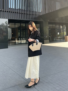 「H&M（エイチ・アンド・エム）のアイテム（テーラードジャケット）」を使った、ヌーさん（レディース・163cm）の春コーディネート