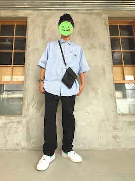 「go slow caravan（ゴースローキャラバン）のアイテム（キャップ）」を使った、せんじゅさん（メンズ・179cm）の春コーディネート