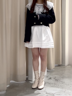 「one after another NICE CLAUP（ワンアフターアナザーナイスクラップ）のアイテム（ブルゾン）」を使った、しんももさん（レディース・151cm）の春コーディネート