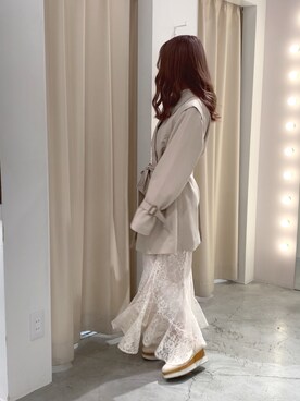 「nice claup」｜「アイテム（その他アウター）」を使った、しんももさん（レディース・151cm）の春コーディネート
