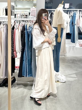 「キャミワンピ」｜「アイテム（マウンテンパーカー）」を使った、しんももさん（レディース・151cm）の夏コーディネート