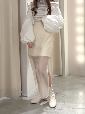 「タートルネック」｜「アイテム（マウンテンパーカー）」を使った、しんももさん（レディース・151cm）の冬コーディネート