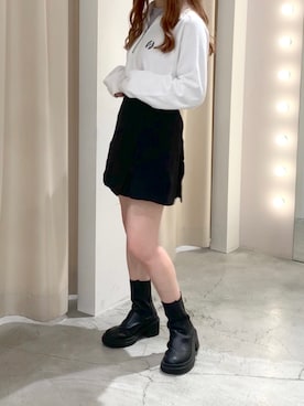 「ブーツスタイル」｜「アイテム（その他シューズ）」を使った、しんももさん（レディース・151cm）の秋コーディネート