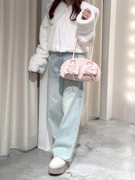 「one after another NICE CLAUP（ワンアフターアナザーナイスクラップ）のアイテム（ブルゾン）」を使った、しんももさん（レディース・151cm）の冬コーディネート