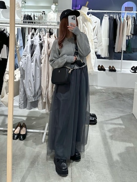 「one after another NICE CLAUP（ワンアフターアナザーナイスクラップ）のアイテム（キャップ）」を使った、しんももさん（レディース・151cm）の春コーディネート