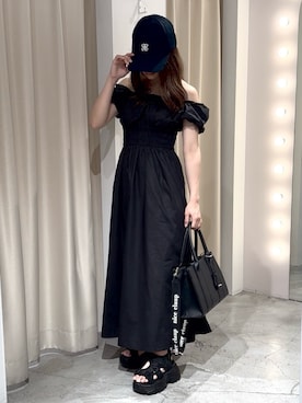 「one after another NICE CLAUP（ワンアフターアナザーナイスクラップ）のアイテム（キャップ）」を使った、しんももさん（レディース・151cm）の夏コーディネート
