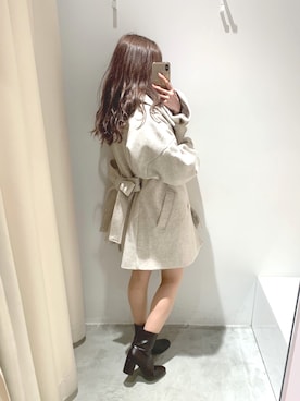 「nice claup」｜「アイテム（その他アウター）」を使った、しんももさん（レディース・151cm）の冬コーディネート