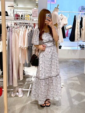 「トワルドジュイ」｜「アイテム（ワンピース/ドレス）」を使った、しんももさん（レディース・151cm）の夏コーディネート