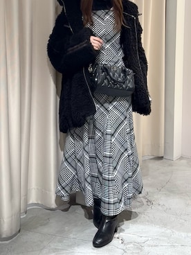 「one after another NICE CLAUP（ワンアフターアナザーナイスクラップ）のアイテム（ブルゾン）」を使った、しんももさん（レディース・151cm）の冬コーディネート