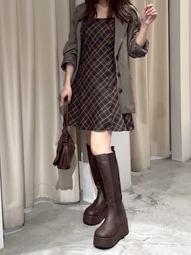 one after anotherNICE CLAUP ブラウン one after another NICE CLAUP（ワンピース ・ ブラウン/茶色系