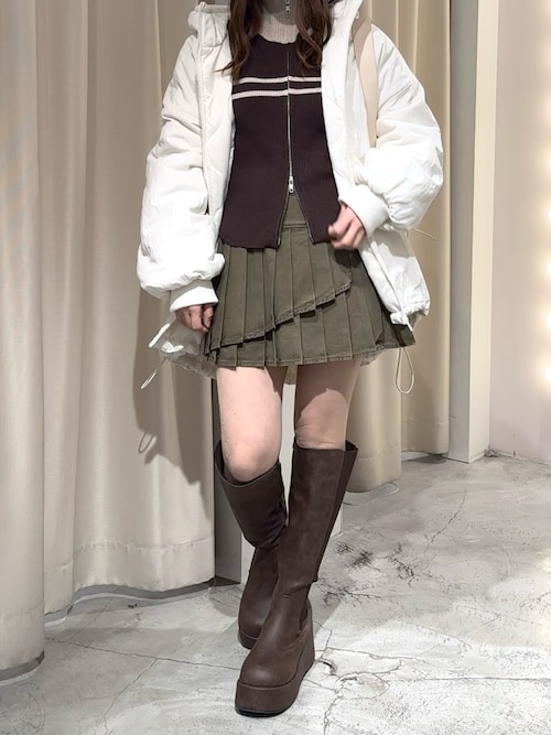 セール】ダブルジップラインニット（ニット/セーター）｜one after