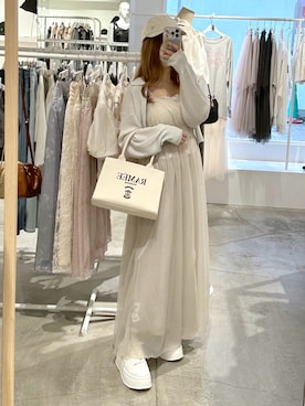 「one after another NICE CLAUP（ワンアフターアナザーナイスクラップ）のアイテム（キャップ）」を使った、しんももさん（レディース・151cm）の春コーディネート
