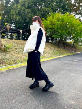 「classicalelf（クラシカルエルフ）のアイテム（ブーツ）」を使った、yumi✨さん（レディース・154cm）の秋コーディネート