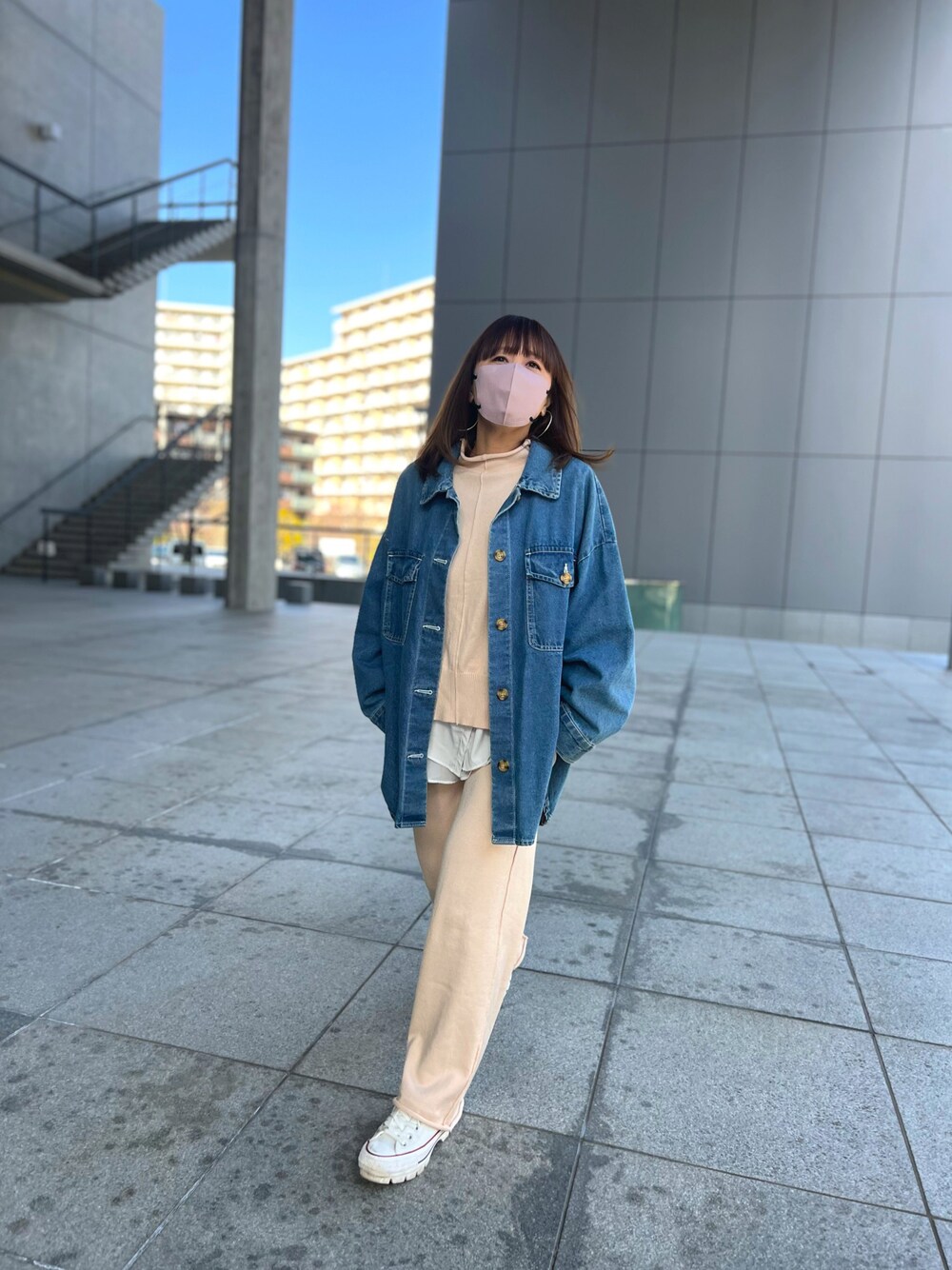 女の子130cm  コート、オーバーオールその他 まとめ売り CHUMS チャムス Beaver All Over The Overall Skirt ビーバー