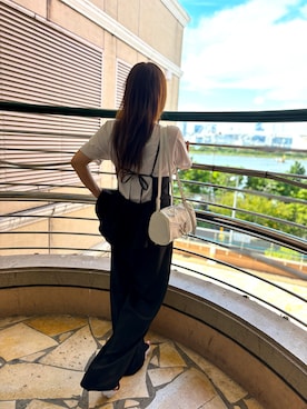 「低身長」｜「アイテム（サロペット/オーバーオール）」を使った、yumi✨さん（レディース・154cm）の秋コーディネート