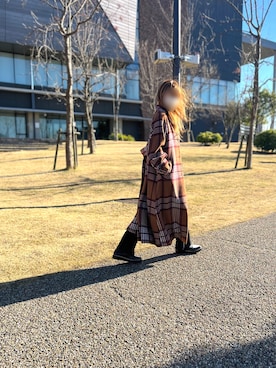 「PAGEBOY（ページボーイ）のアイテム（ステンカラーコート）」を使った、yumi✨さん（レディース・154cm）の冬コーディネート