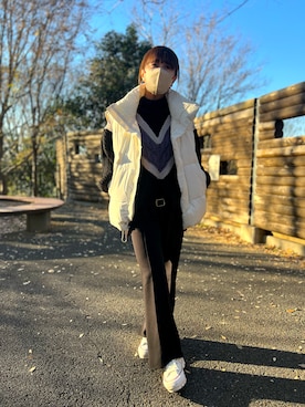 「CLEA（クレア）のアイテム（ジャケット/アウター）」を使った、yumi✨さん（レディース・154cm）の冬コーディネート