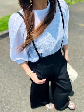「classicalelf（クラシカルエルフ）のアイテム（オールインワン・サロペット）」を使った、yumi✨さん（レディース・154cm）の夏コーディネート
