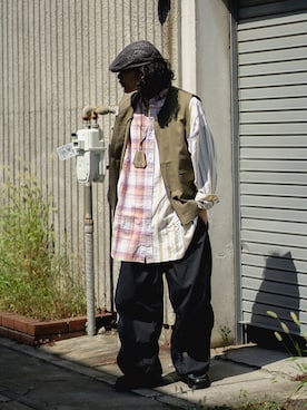 Satoshi Makimotoさん（メンズ・166cm）の夏コーディネート