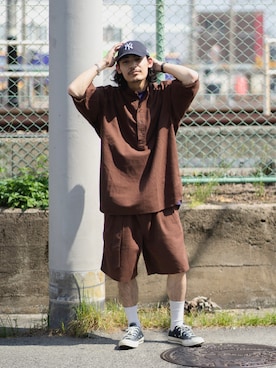 Satoshi Makimotoさん（メンズ・166cm）の夏コーディネート