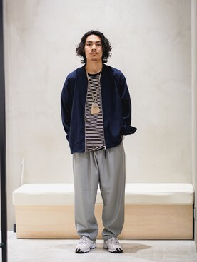 「CIAOPANIC TYPY（チャオパニックティピー）のアイテム（MA-1）」を使った、Satoshi Makimotoさん（メンズ・166cm）の春コーディネート