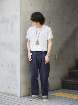 「comoliデニムパンツ」｜Satoshi Makimotoさん（メンズ・166cm）の春コーディネート