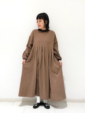 ワンピースを使った キャメル の人気ファッションコーディネート Wear
