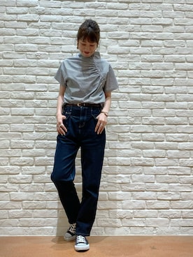 「BITTOKO（ビットコ）のアイテム（パンツ）」を使った、Yokoさん（レディース・169cm）の夏コーディネート