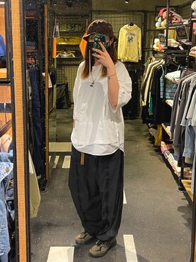 「JJJJound（ジョウンド）のアイテム」を使った、nokyinさん（レディース・178cm）の秋コーディネート