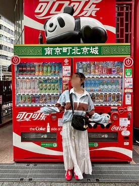 「ラガーシャツ」｜kanarashiiiiiさん（レディース・157cm）の夏コーディネート