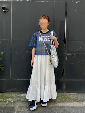 「Alley by w closet（アリーバイダブルクローゼット）のアイテム」を使った、kanarashiiiiiさん（レディース・157cm）の夏コーディネート
