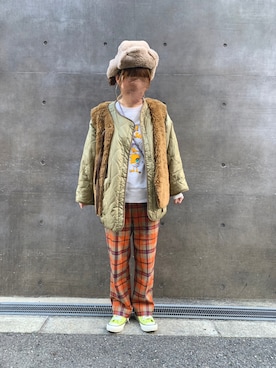 kanarashiiiiiさん（レディース・157cm）の冬コーディネート