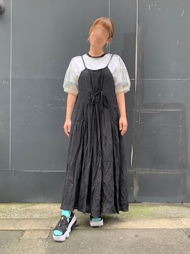 「アツいコーデ全部見せ」｜「アイテム（ワンピース/ドレス）」を使った、kanarashiiiiiさん（レディース・157cm）の夏コーディネート