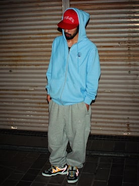 「アイテム（スウェットパンツ）」を使った、ojiojiさん（メンズ・176cm）の秋コーディネート