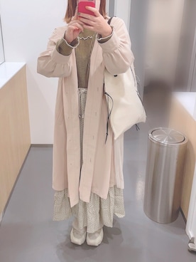 「MAJESTIC LEGON（マジェスティックレゴン）のアイテム（その他アウター）」を使った、ゆんさん（レディース・156cm）の春コーディネート