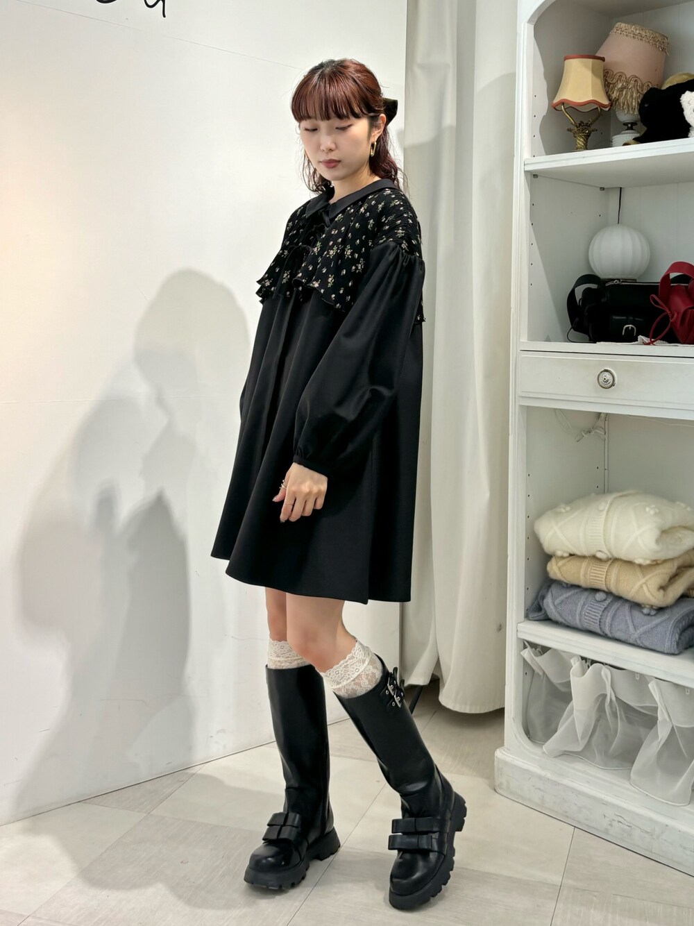 merry jenny petit flower ribbonミニワンピース merry jenny（メリージェニー）の「【早瀬ノエル コラボ】airy